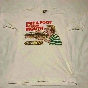 Vintage Subway Put A Foot In Your Mouth 1988 Medium Single stitch